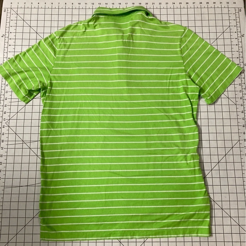 Polo Ralph Lauren Men’s Large Lime/White Golf Polo Pinehurst Embroidered Sleeve‎